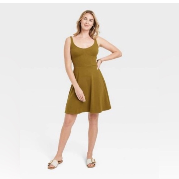 Universal Thread Dresses & Skirts - Universal Thread Olive Green Mini Dress Sz M